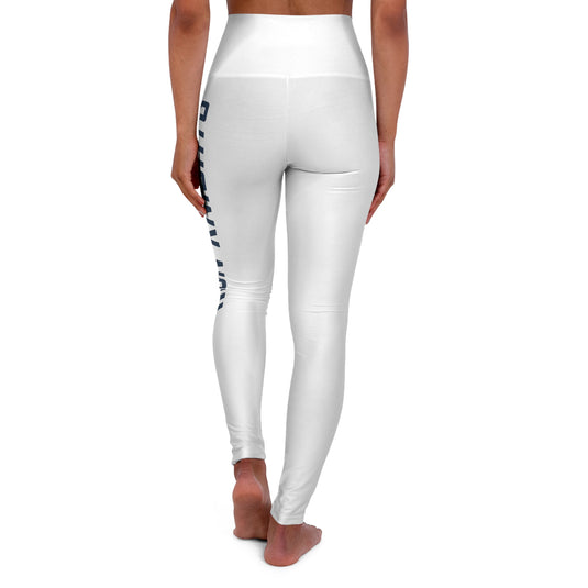 Iron Knights Women's High Waisted Yoga Leggings - White