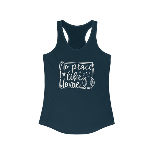 No Place Like Home V1 Baseball Obsessed Women's Racerback Tank