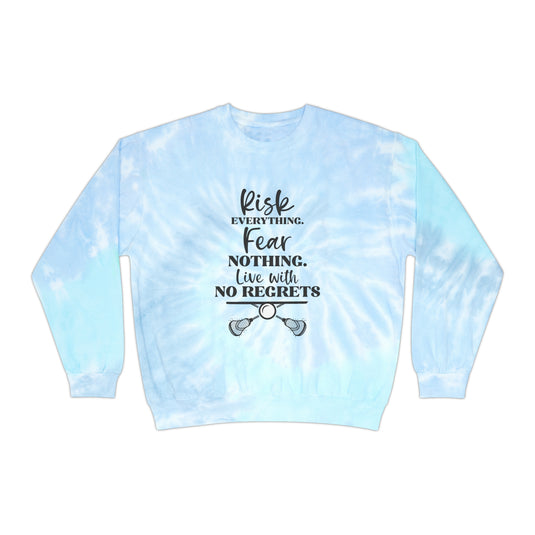 Risk Everything Lacrosse Adult Unisex Tie-Dye Crewneck Sweatshirt