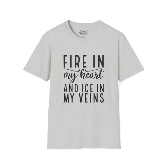 Fire in My Heart Hockey Adult Unisex Basic T-Shirt