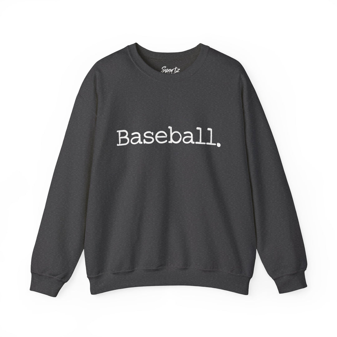 Typewriter Design Baseball Adult Unisex Crewneck Sweatshirt