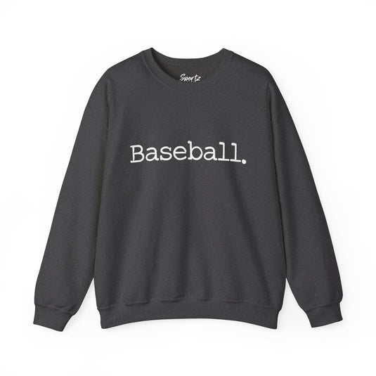 Typewriter Design Baseball Adult Unisex Basic Crewneck Sweatshirt