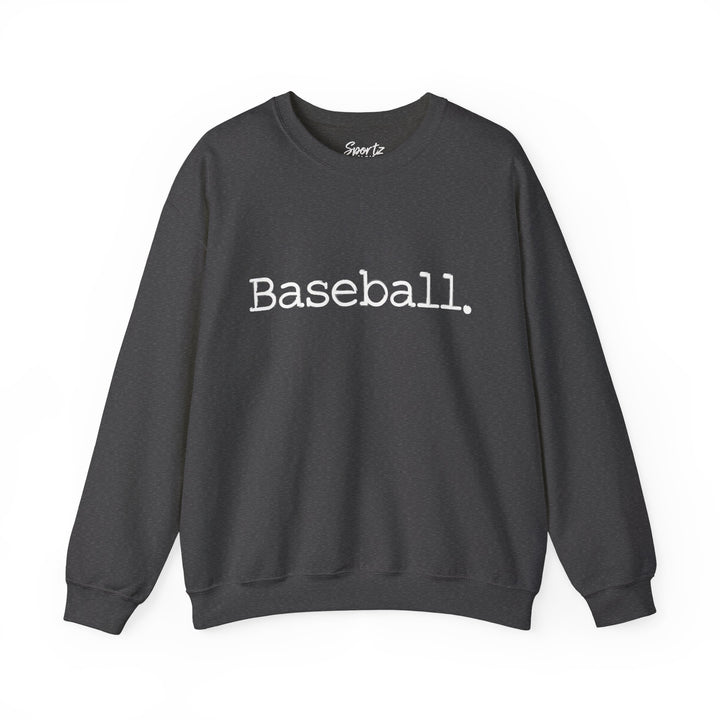 Typewriter Design Baseball Adult Unisex Crewneck Sweatshirt