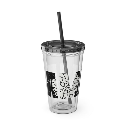 Cheer 16 oz Sunsplash Tumbler with Straw w/Custom Name