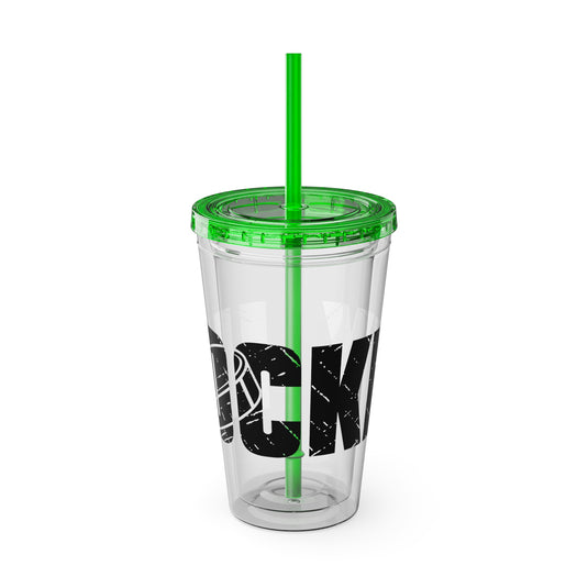 Hockey 16 oz Sunsplash Tumbler with Straw