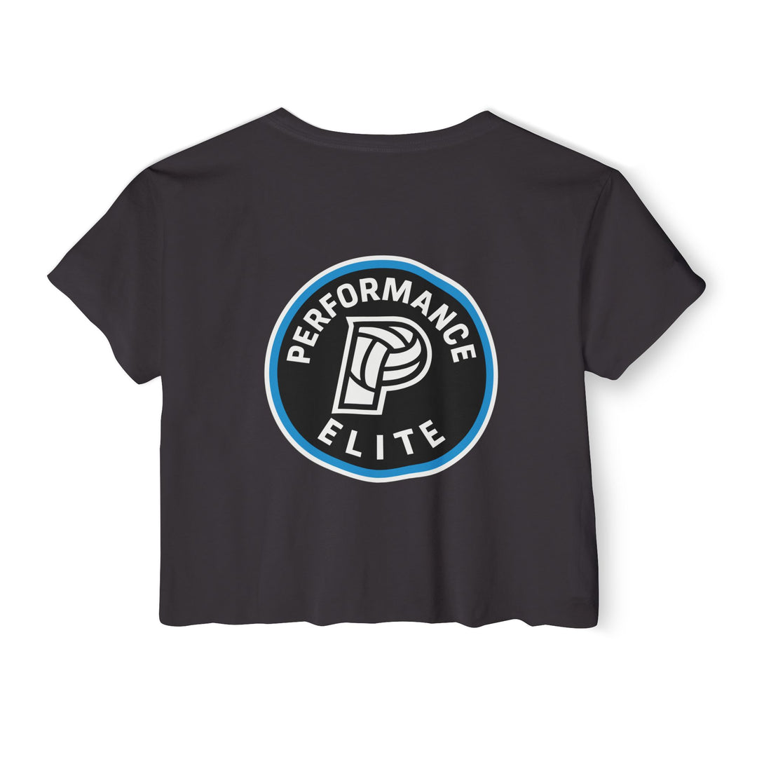 Performance Elite Women's Mid-Level Cropped T-shirt w/Front & Back Logo