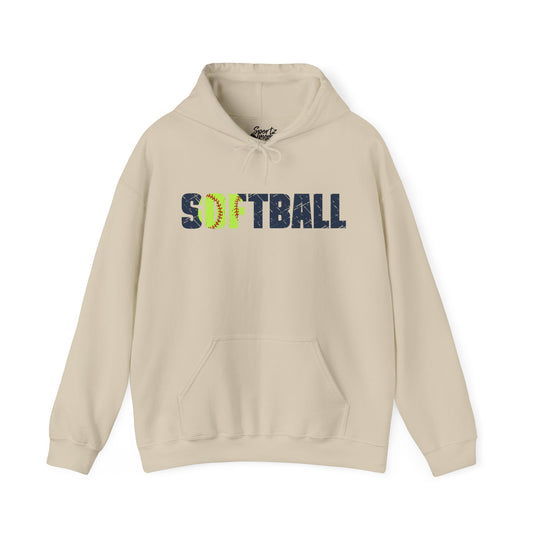 Softball Adult Unisex Basic Hooded Sweatshirt