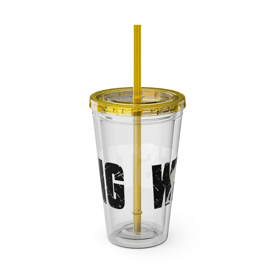 Wrestling 16 oz Sunsplash Tumbler with Straw