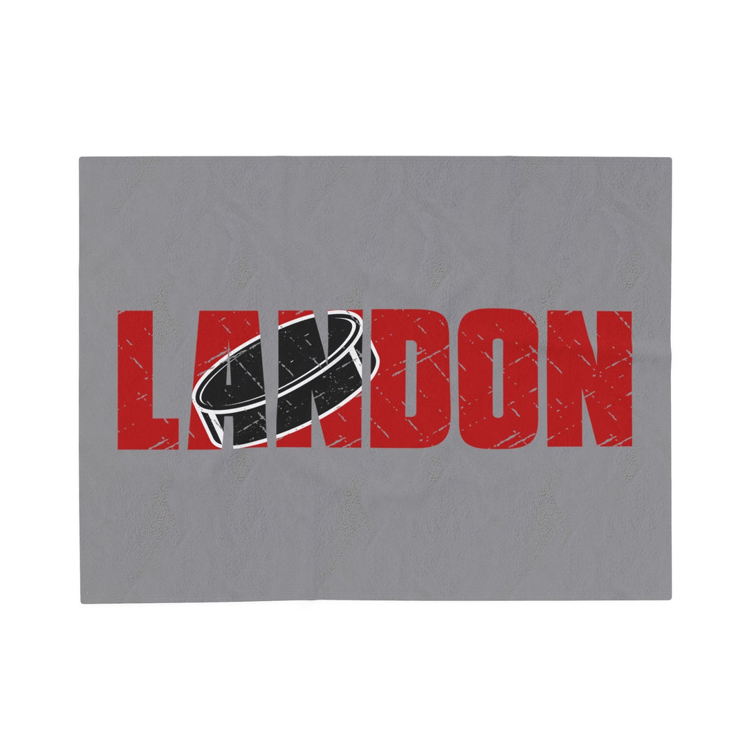 Hockey Plush Blanket w/Custom Name