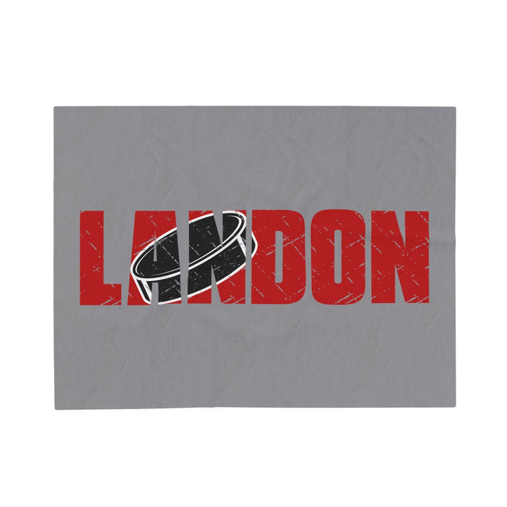 Hockey Plush Blanket w/Custom Name