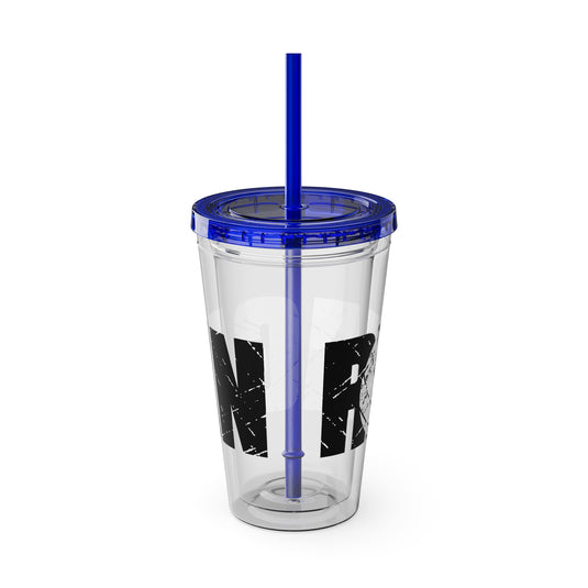 Volleyball 16 oz Sunsplash Tumbler with Straw w/Custom Name