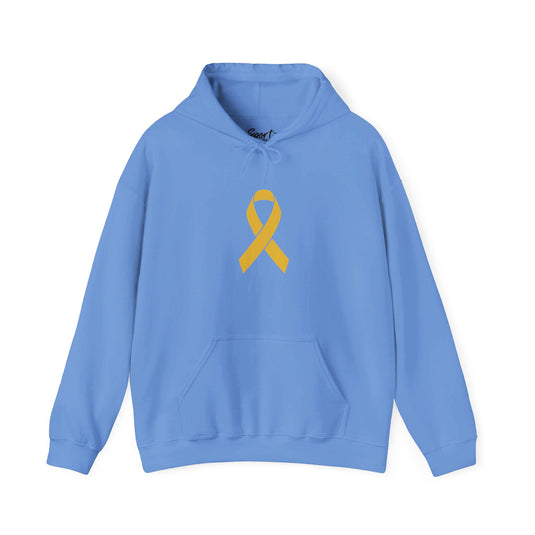 Cancer Ribbon Adult Unisex Basic Hooded Sweatshirt