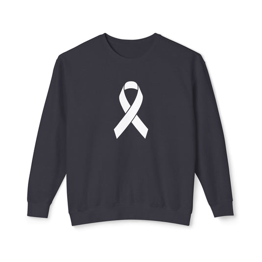 Cancer Ribbon Adult Unisex Premium Crewneck Sweatshirt