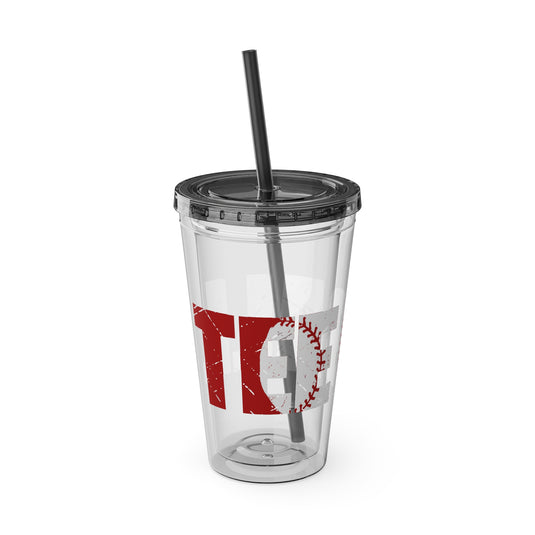 Tee Ball 16 oz Sunsplash Tumbler with Straw