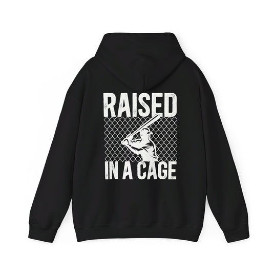 Raised in a Cage Baseball Unisex Adult Hooded Sweatshirt