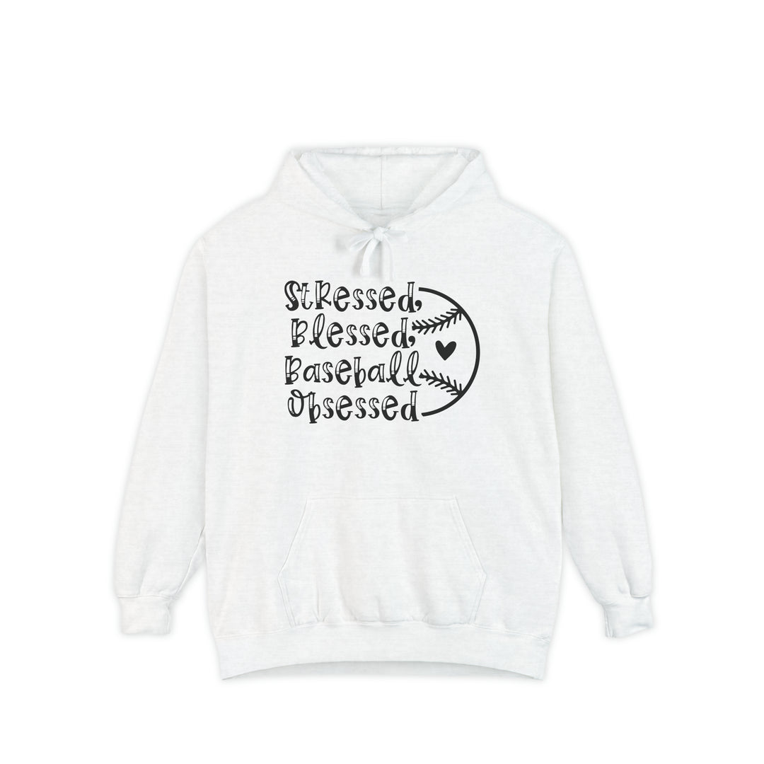 Stressed Blessed Baseball Obsessed Adult Unisex Premium Hooded Sweatshirt