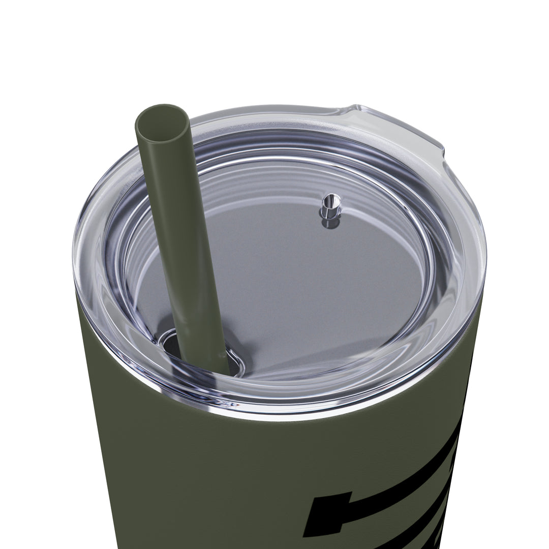 Tall Design Baseball 20oz Skinny Tumbler with Straw in Matte or Glossy