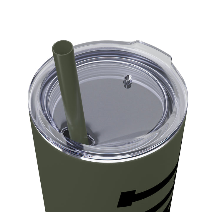 Tall Design Baseball 20oz Skinny Tumbler with Straw in Matte or Glossy