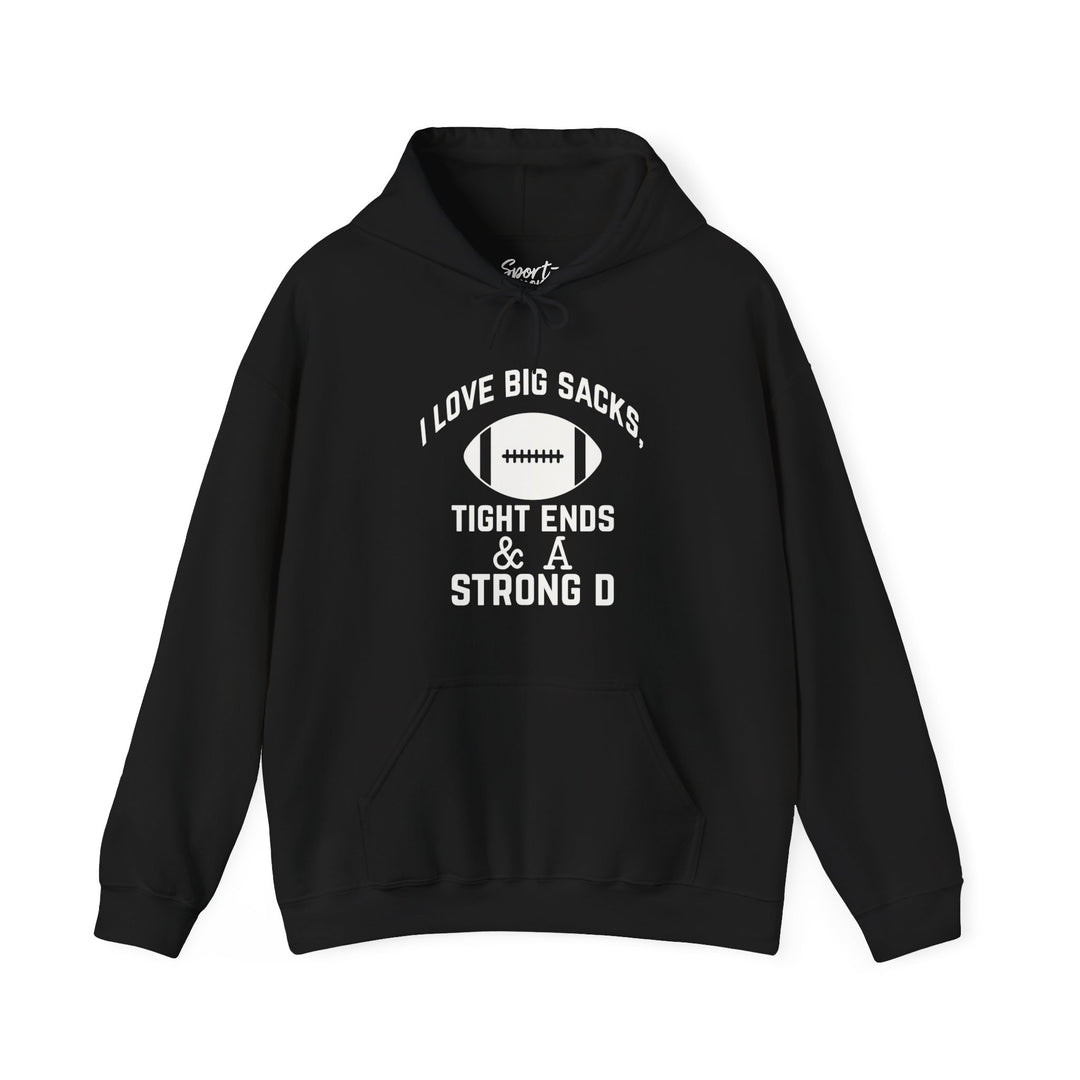 I Love Big Sacks Football Unisex Adult Hooded Sweatshirt