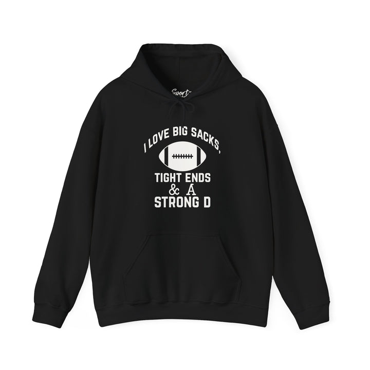 I Love Big Sacks Football Unisex Adult Hooded Sweatshirt