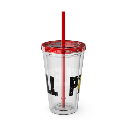 Pickleball 16 oz Sunsplash Tumbler with Straw