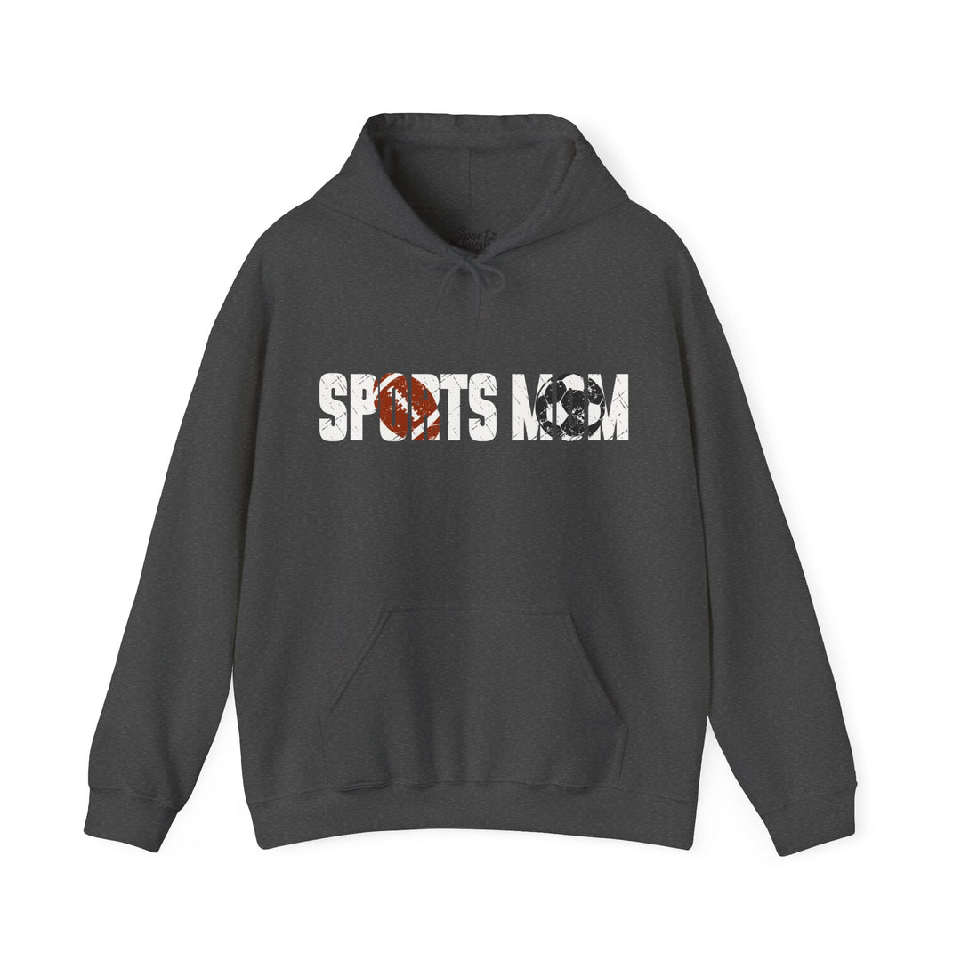 Sports Mom w/Football & Soccer Ball Adult Unisex Hooded Sweatshirt