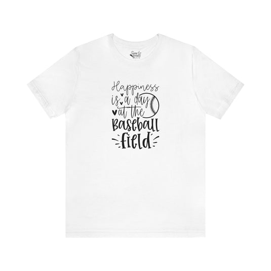 Happiness is a Day Baseball Adult Unisex Mid-Level T-Shirt