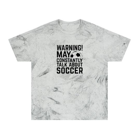 Warning Soccer Adult Unisex Colorblast T-Shirt