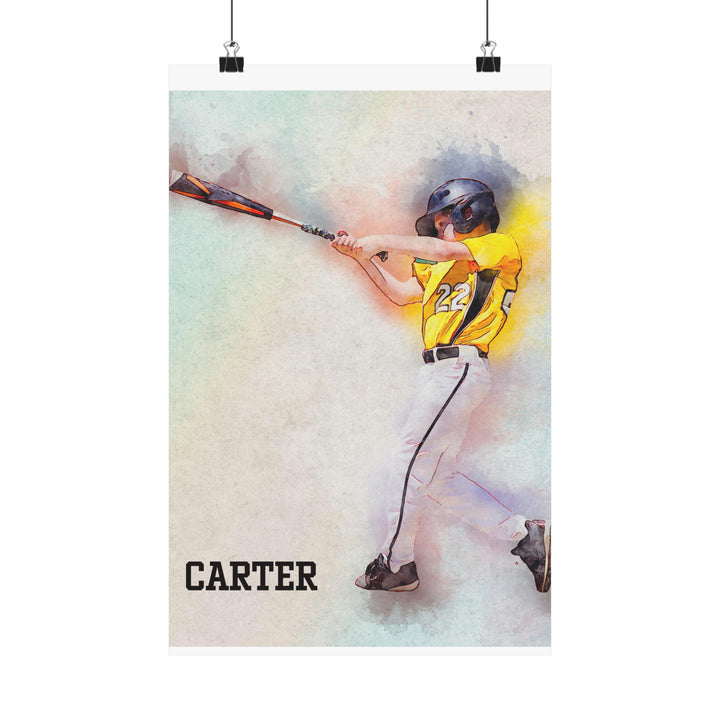 Matte Vertical Poster w/Watercolor Effect