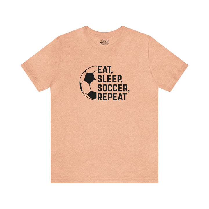 Eat Sleep Soccer Repeat Adult Unisex Mid-Level T-Shirt