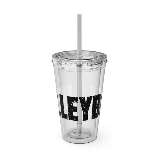 Volleyball 16 oz Sunsplash Tumbler with Straw