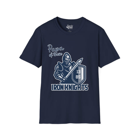 Iron Knights Basic Adult Unisex T-Shirt - Papa of These Design