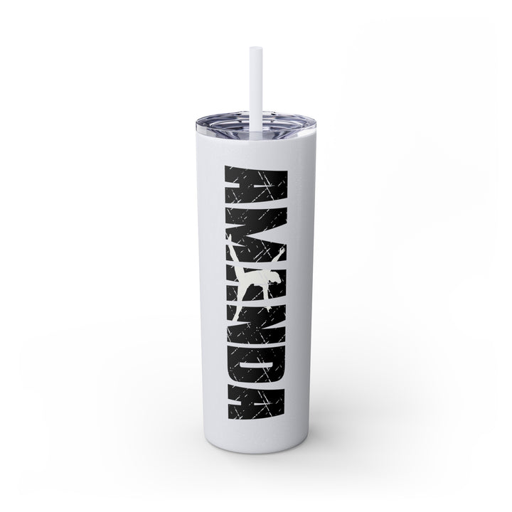 Gymnastics 20oz Skinny Tumbler with Straw w/Custom Name