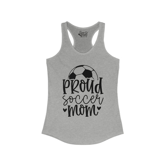 Proud Soccer Mom Adult Women's Racerback Tank