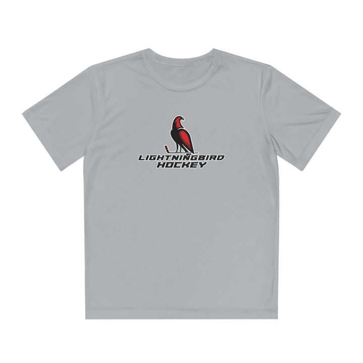 Wheeling Lightningbirds Unisex Youth Short Sleeve Competitor Moisture Wicking T-Shirt - Hockey Design