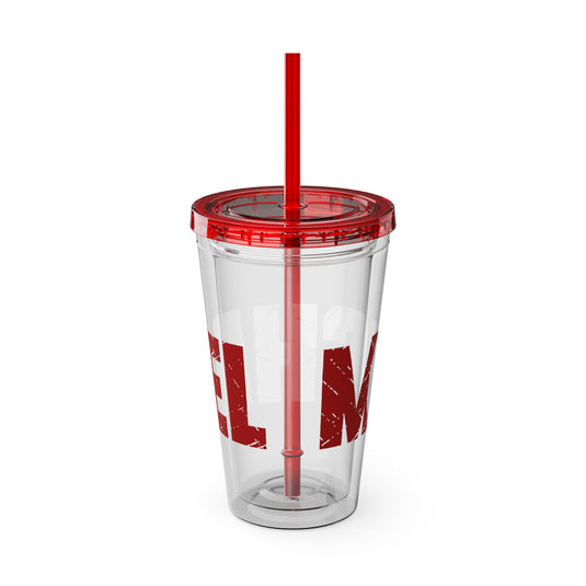 Baseball 16 oz Sunsplash Tumbler with Straw w/Custom Name