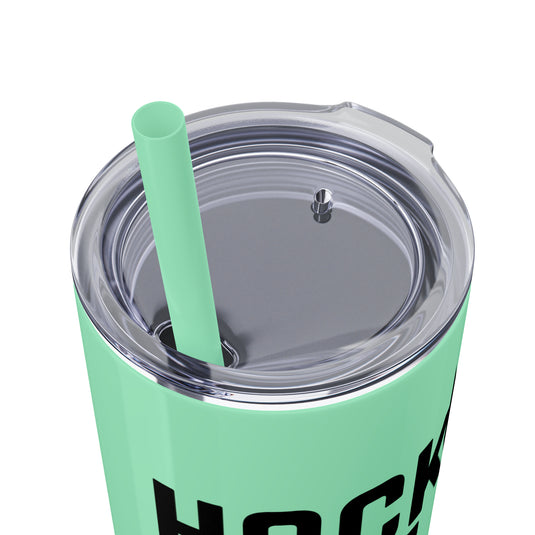 Hockey The Cool Sport 20oz Skinny Tumbler with Straw in Matte or Glossy