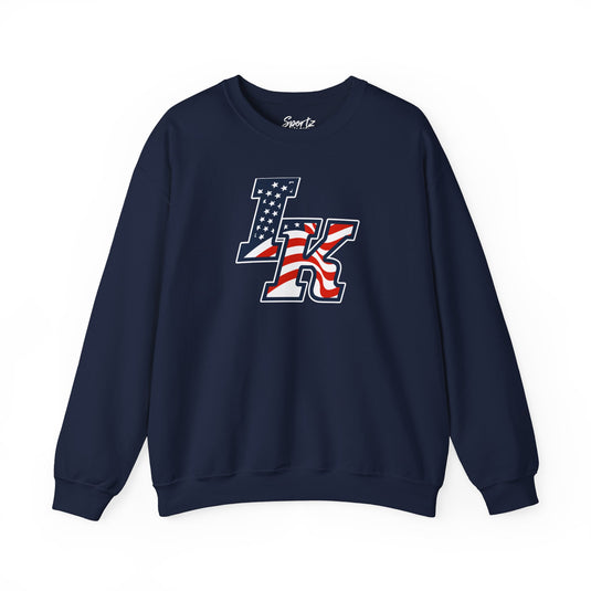 Iron Knights Basic Adult Unisex Crewneck Sweatshirt W/Flag Logo Only