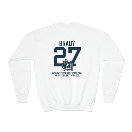 Iron Knights Youth Crewneck Sweatshirt w/Knight Design, Name & Number on back