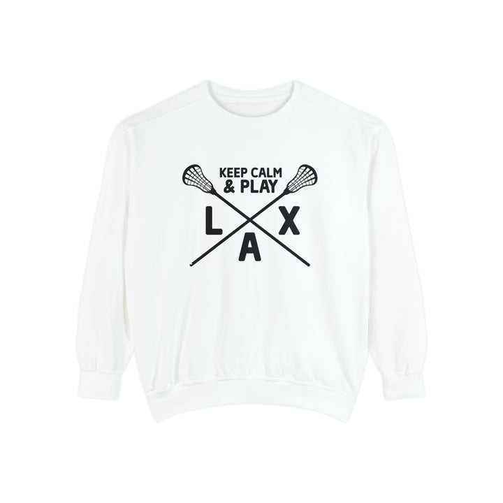 Keep Calm Lacrosse Adult Unisex Premium Crewneck Sweatshirt