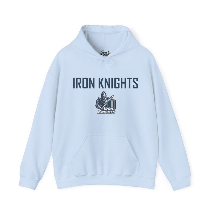 Iron Knights Adult Unisex Hooded Sweatshirt w/Knight Design, Name & Number on back