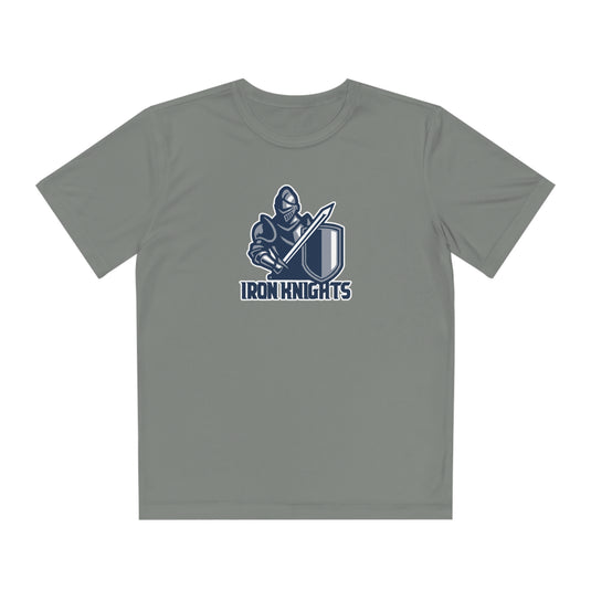 Iron Knights Youth Short Sleeve Competitor Moisture Wicking Tee w/Knight Design and Name & Number on back