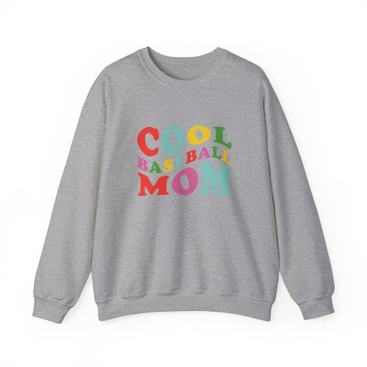 Cool Baseball Mom Adult Unisex Crewneck Sweatshirt