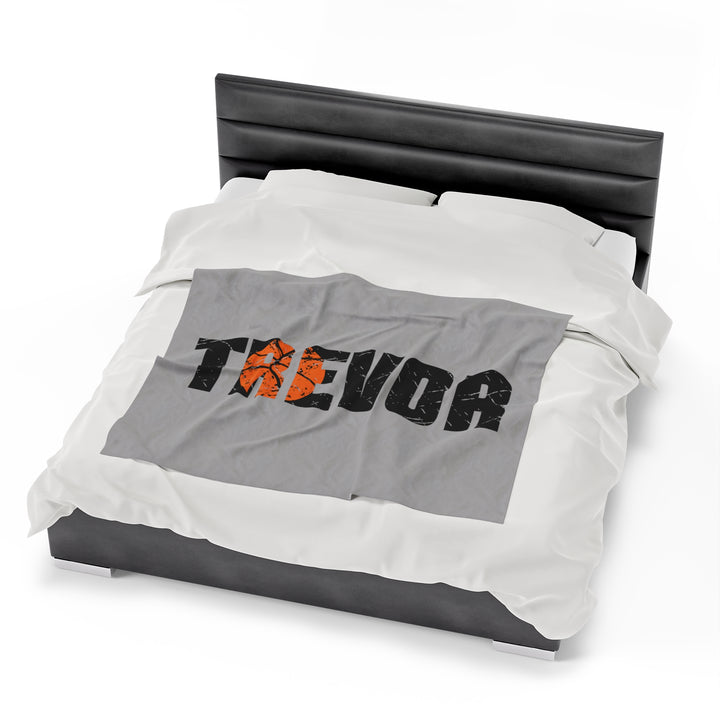 Basketball Plush Blanket w/Custom Name