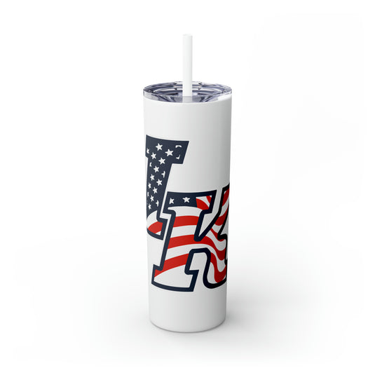 Iron Knights Baseball 20oz Skinny Tumbler with Straw in Matte or Glossy w/Flag Logo