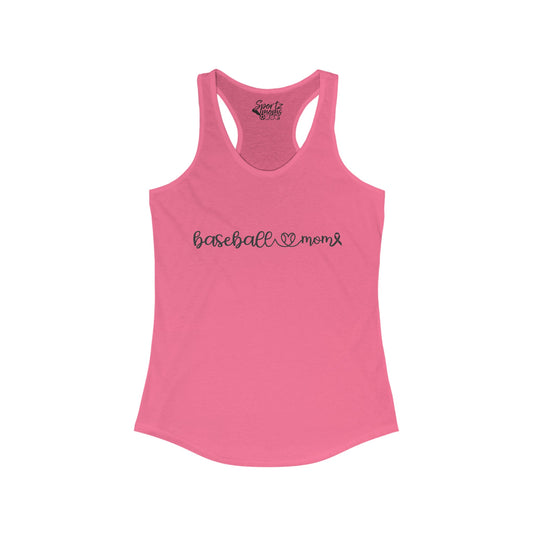 Cancer Collection Pick Your Sport Mom Ribbon & Heart Adult Women's Racerback Tank