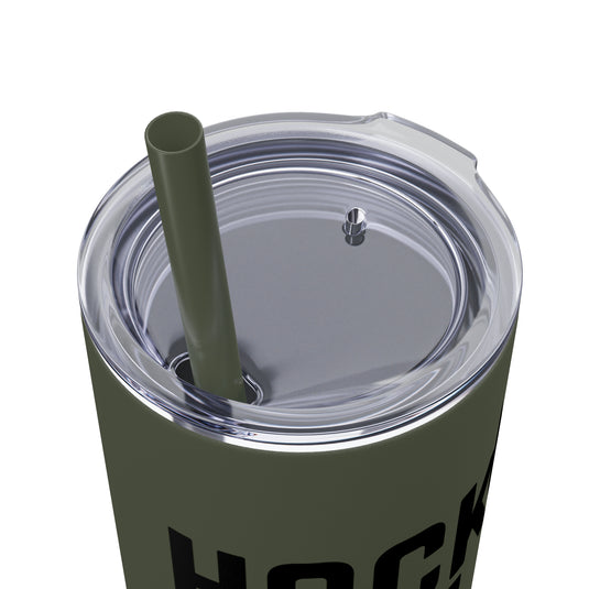 Hockey The Cool Sport 20oz Skinny Tumbler with Straw in Matte or Glossy