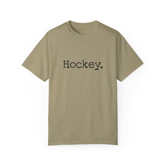 Typewriter Design Hockey Adult Unisex Premium T-Shirt