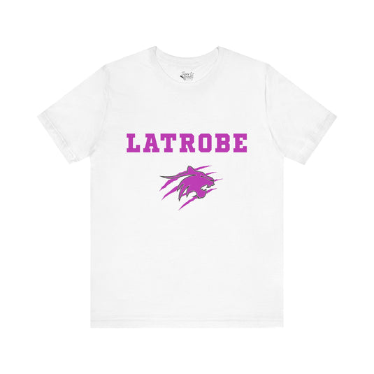 Latrobe Boys Soccer Unisex Adult Basic T-Shirt - Breast Cancer Design