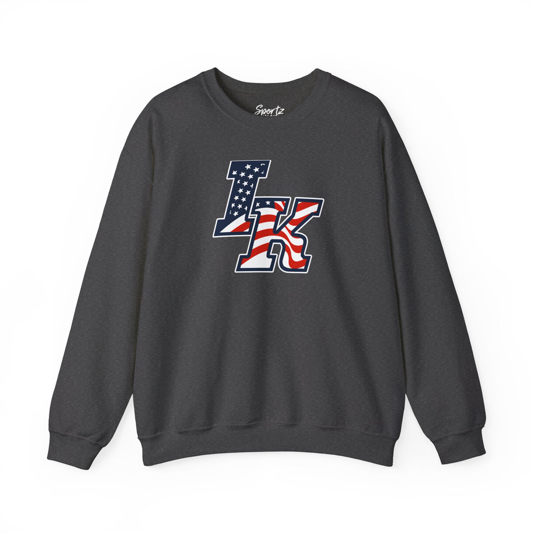 Iron Knights Adult Unisex Crewneck Sweatshirt W/Flag Logo Only